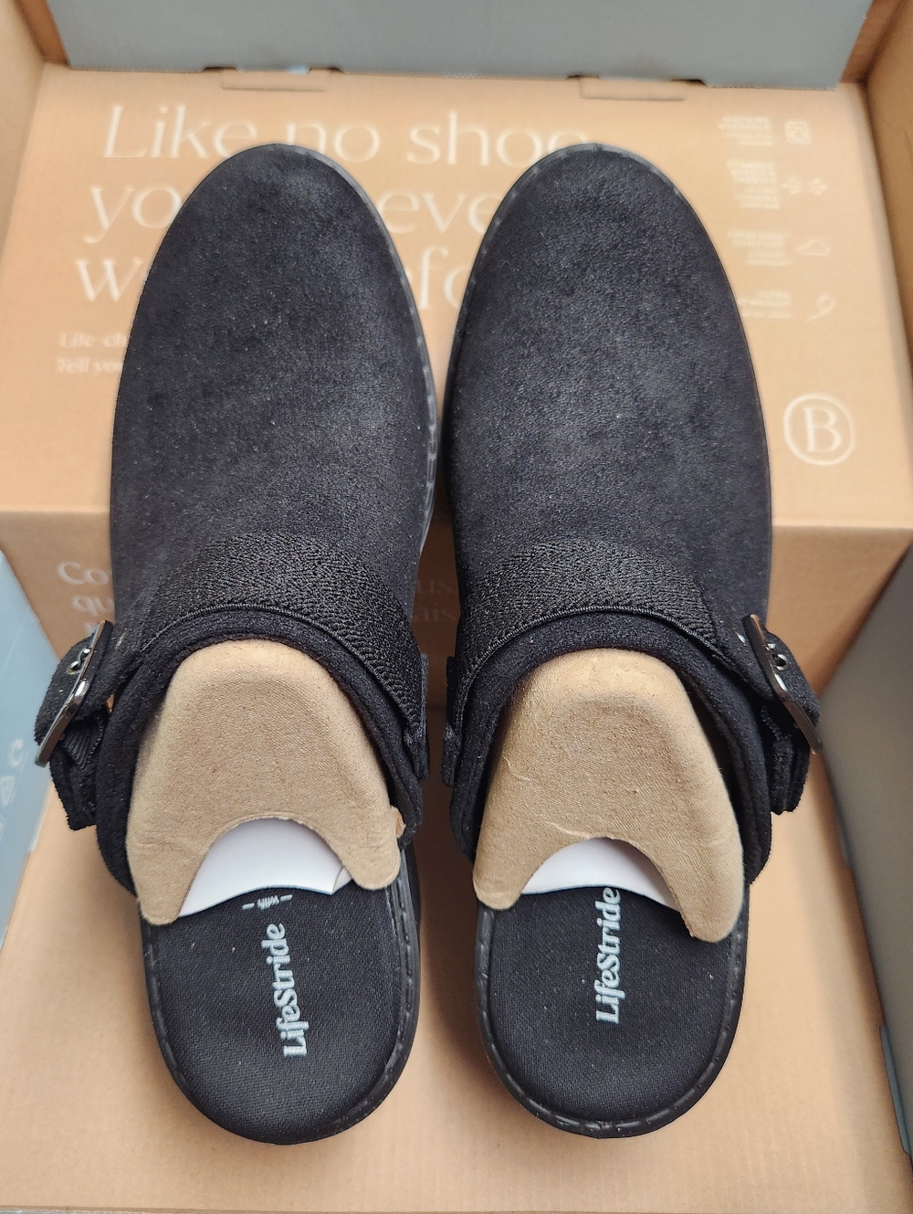 Bzees Lifestride Women's OPEN BOOK Clog Mule Black Size 7 - Picture 13 of 16